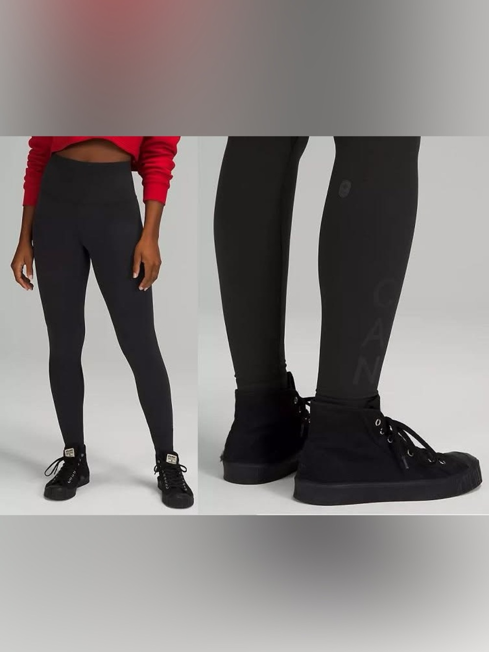 Lululemon Team Canada 2021 High Rise Align Pant - Size 4 - Black-Canada Logo 🇨🇦